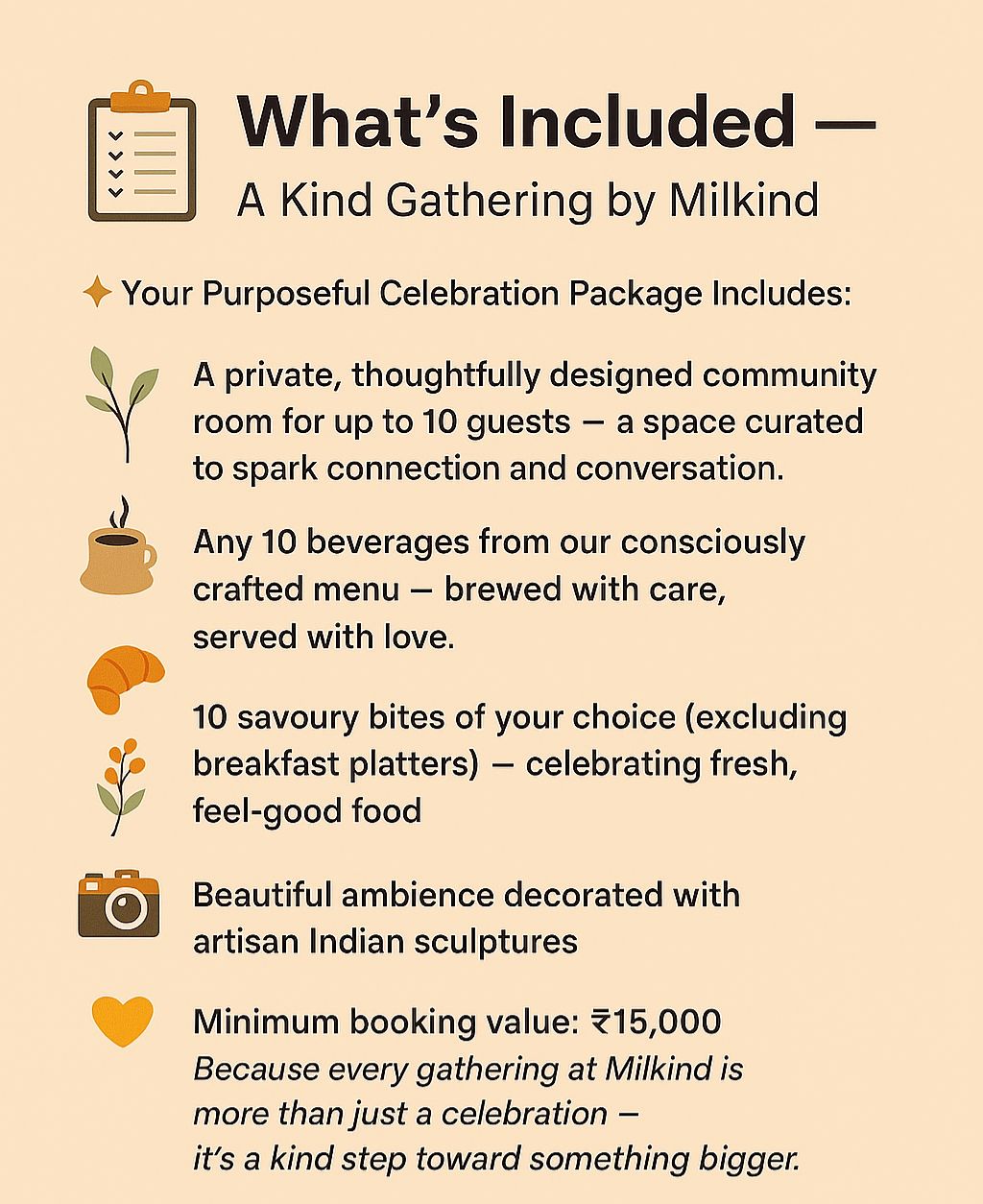 What's Included at Milkind