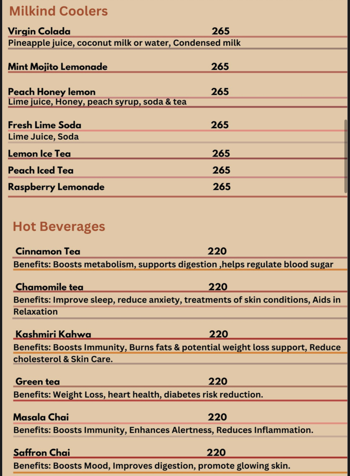 Menu Page 5