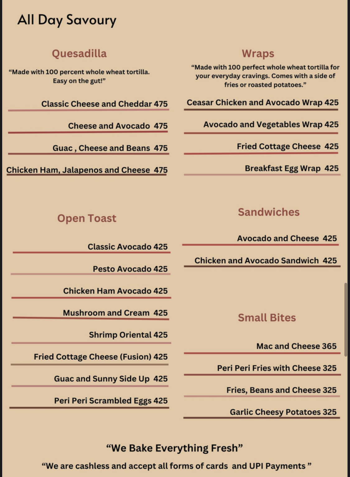 Menu Page 7