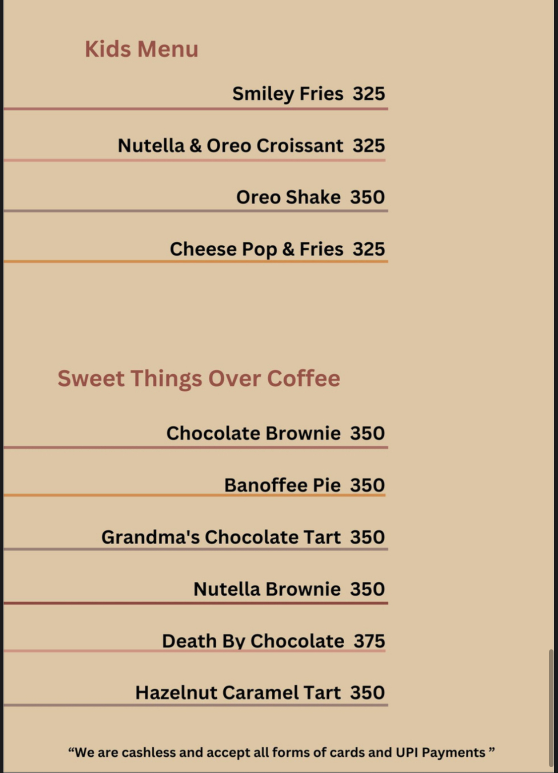 Menu Page 9